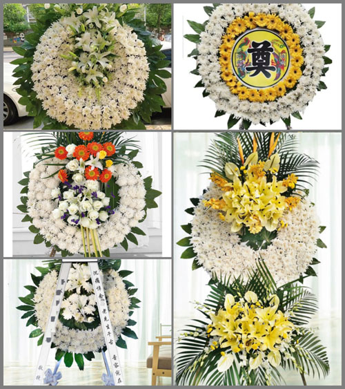 湖北孝感市大悟县刘集镇汪寺村花圈速递